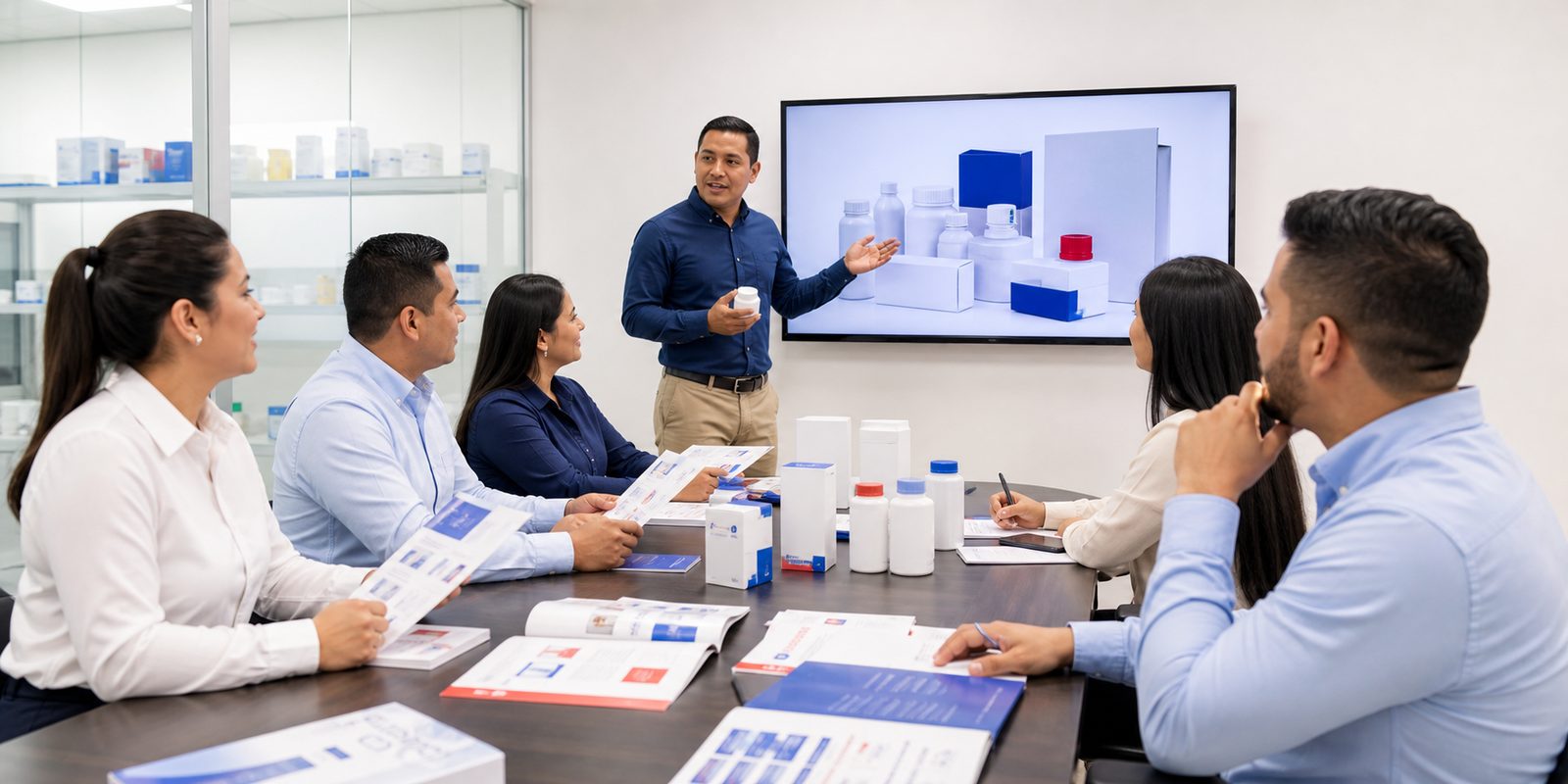Capacitacion comercial sobre estrategias de ventas y reconocimiento de producto